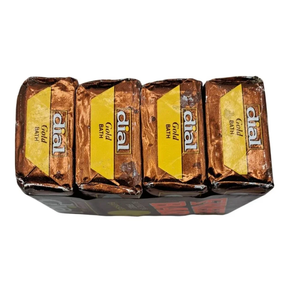Vintage 4X Gold Dial Bath Soap Bar NOS 5 oz from 80s 90s TV Prop Movies 4 Pack - Picture 5 of 6